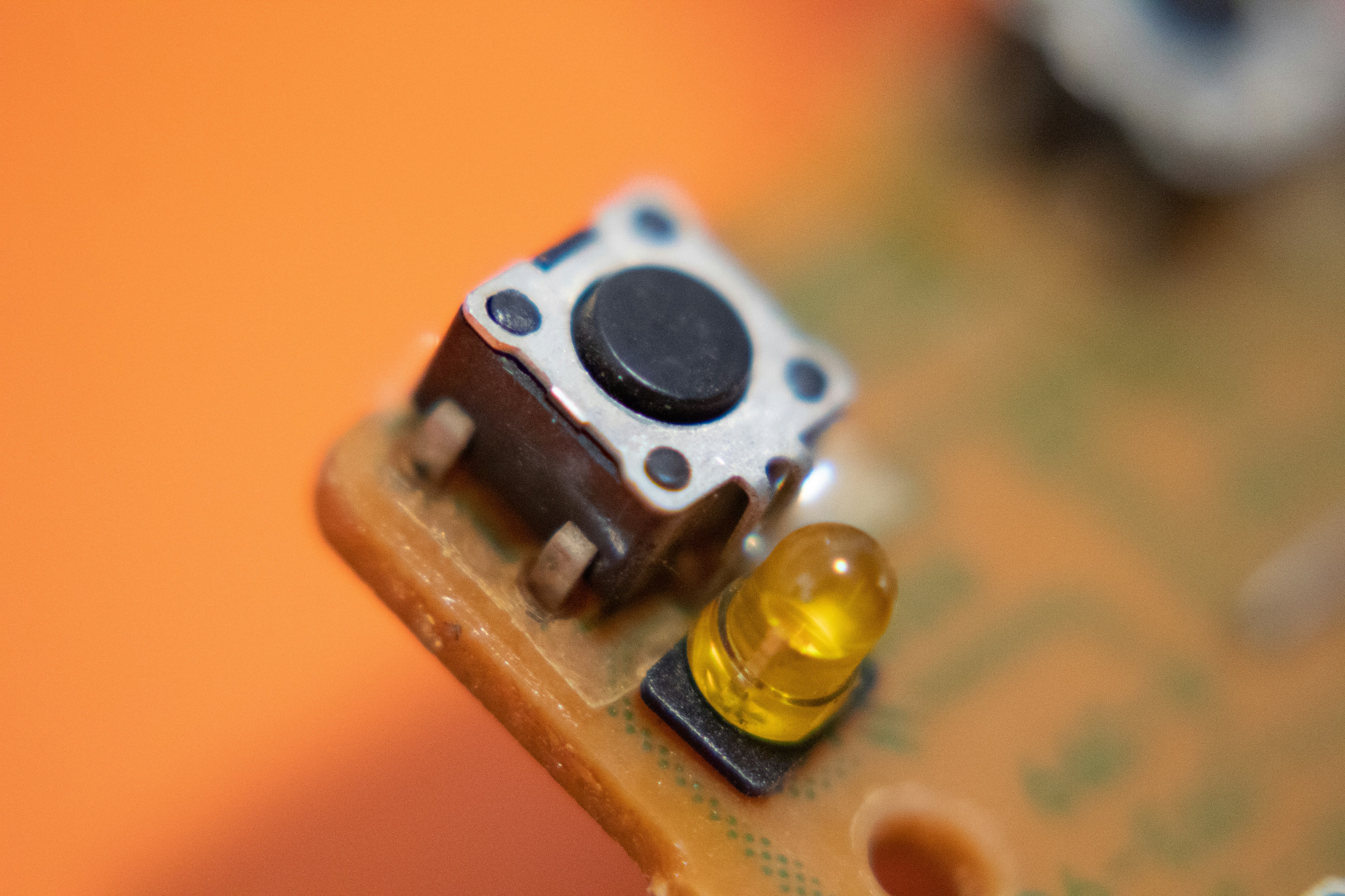 yellow and silver circuit board